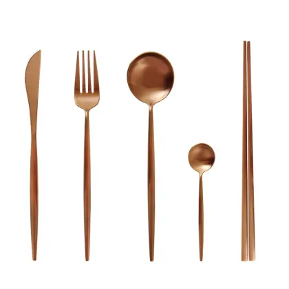 Luxury Royal Stainless Steel Rose gold PVD Cutlery