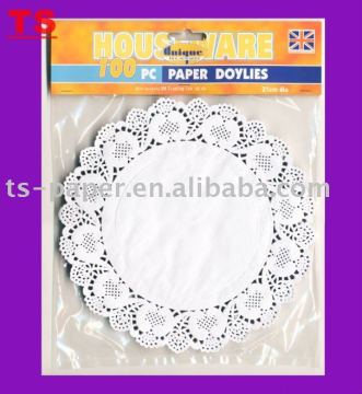 paper doilies with OPP bag