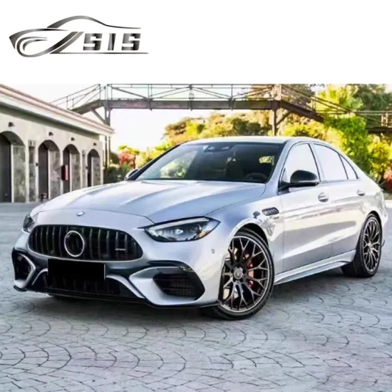 2022-2024 W206 C63 Bodykit for C-Class C260L C200L - Plastic Front Bumper, Rear Diffuser, Lips, Grilles