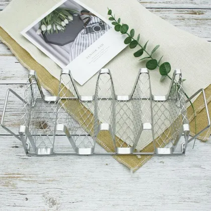 Black Food Grade Taco Plate Shells Oven & Grill Safe Easy Access Handle Each Taco Rack