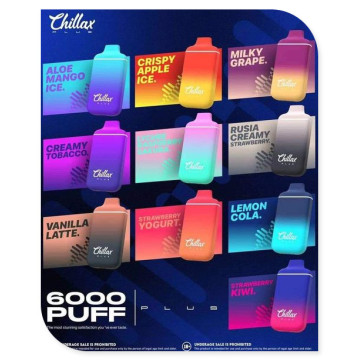 Chillax por atacado mais 6000 Puffs descartáveis ​​vape