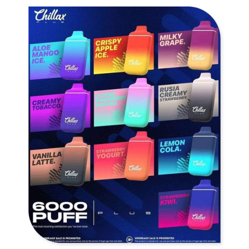 Chillax Plus 6000 퍼프 일회용 vape 도매 가격