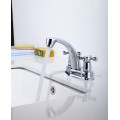 Rubinetto classico doppio lavabo finitura argento cromato