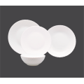 Round White Jade Dinner Sets For 24