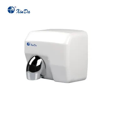 Quiet and hygienic public hand dryer