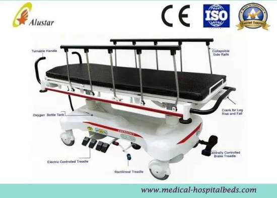 Electric Patient Stretcher Trolley With Rise And Fall System Adjustable Cart Medical Electric Bed (als-st007)