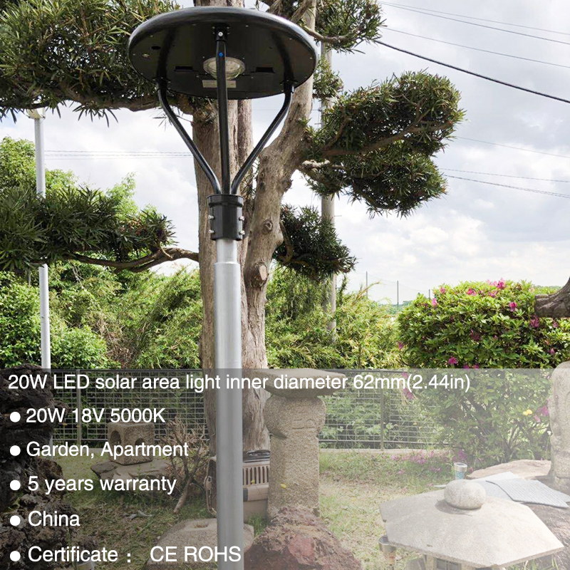 20w solar led post top light