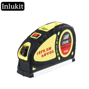 2 Horizontal Bubble, 18FT W/550cm Measuring Tape - Multifunctional Laser Level Marker: Precision Measurement Tool