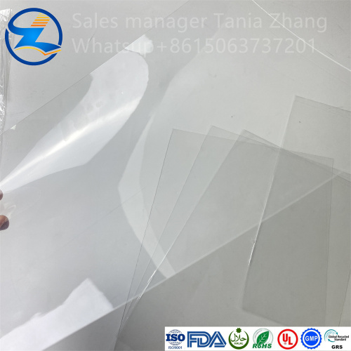 Transparent PET 200 mic corona treated printed film