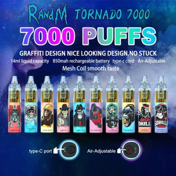 Randm Tornado Best Flavores Vape descartável de banana