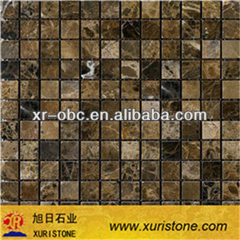 natural dark emperador marble mosaic tile