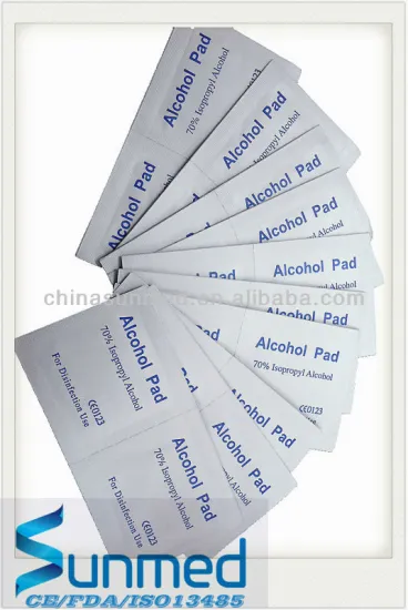 70% isopropyl Alcohol prep pad/alcohol swab