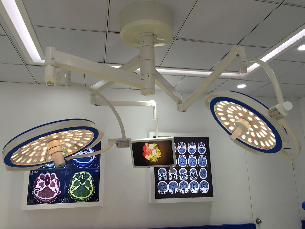 Ceiling Double Domes Round Type LED Surgical Lamp