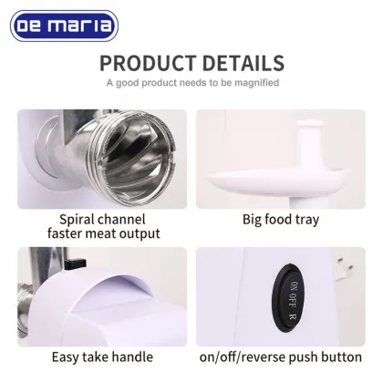 MGQ Italy Meat Grinder: Electric Meat Mincer and Sausage Maker