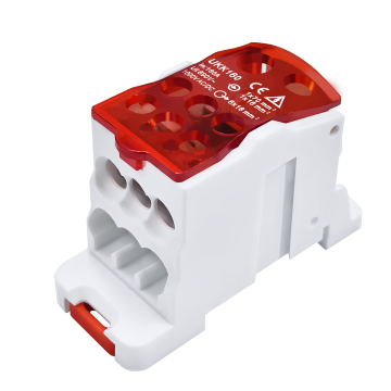 UKK 160A High Amp Distribution Block Screw Terminal Box DIN Rail Bus Bar