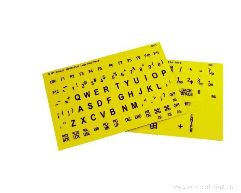 Braille with Large Print Keyboard Stickers Combined