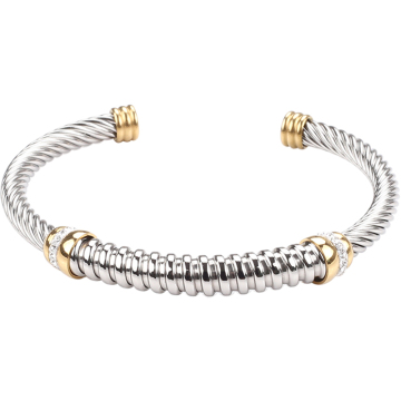 Factory Wholesale Twisted Cable Bracelet with Religious Design