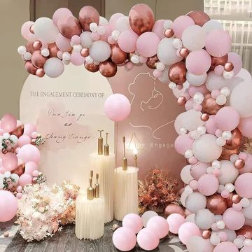 100 Pcs Pink Balloons Garland Arch Kit for Wedding Birthday Party Decoration