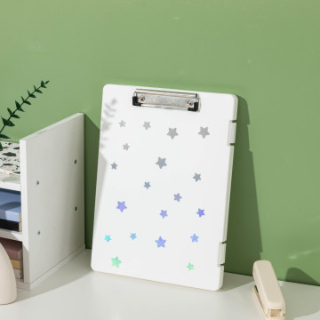 A4 Plastic Storage File Box for Documents with Clipboard