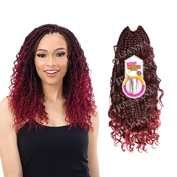 Julianna Crochet Hair River Box Braid Messy Bohemian Box Braid With Curly End Goddess Knotless BohoBox Braid