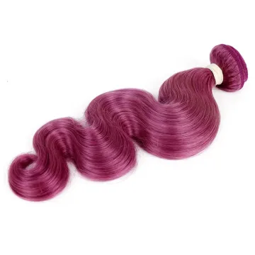 Isee Cheap Brazilian No Tangle No Shed Virgin Human Hair Purple Hair
