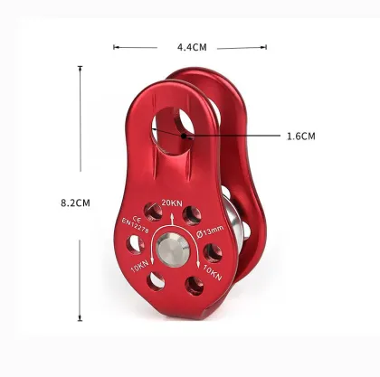 LFEDC Heavy Duty Outdoor Survival Mountaineering Rope Kit with Pulleys