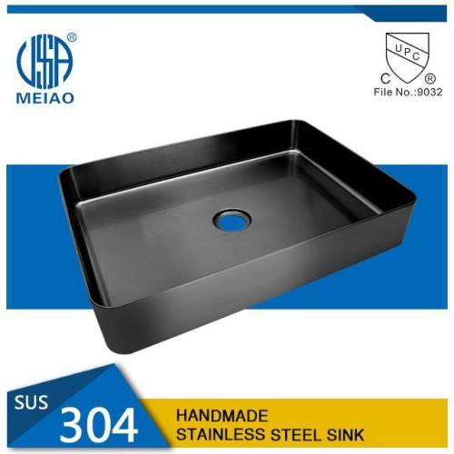 Single Basin Stainless Steel Bathroom Sink Modern Black Handmade Kitchen Bathroom Sink Factory