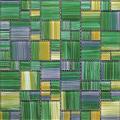 Stripe Hand Painting Glass Mosaic