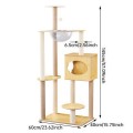Modular Eco-Friendly Cat Tower Wooden Indoor Scratcher Multi Level Climbing System Detachable Components Flexible Carton