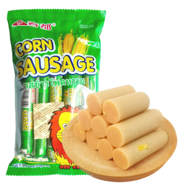 Sweet Corn Flavored Halal Snacks: Meat Sausages and Kernel Delights