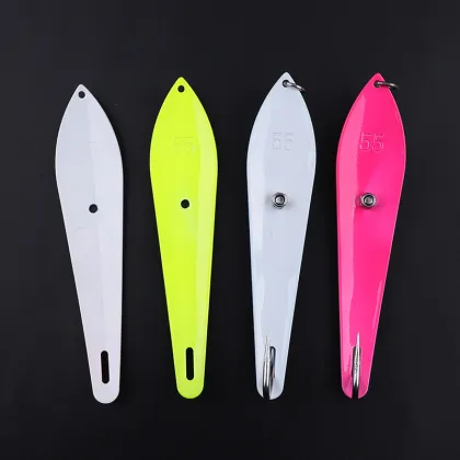 Sea Fishing Spoon Lure 4'' 100mm 27g Stainless Steel Trolling Lure N6