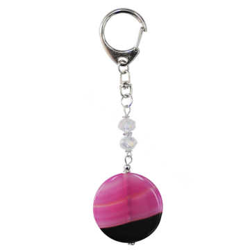 Natural Gemstone Agate Keychain