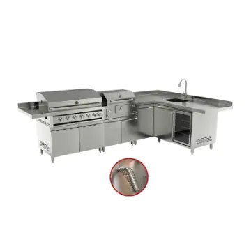 New Luxury High Quality L Shape BBQ Grill Outdoor Cabinet for Kitchen
