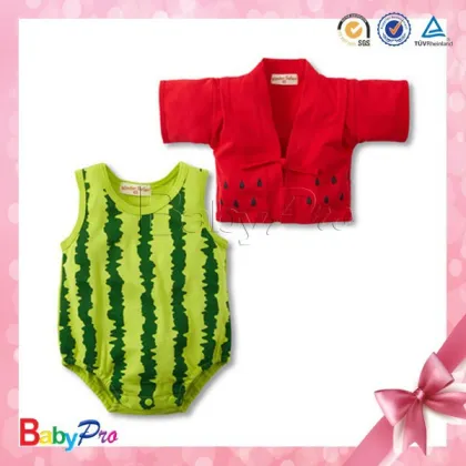 2015 Hot Sale In Summer Watermelon Color Flexible Wholesale Baby Girl Clothes Carter