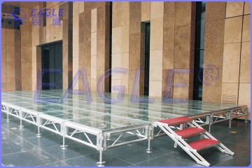 Transparent Stage for performance for concert for lighting