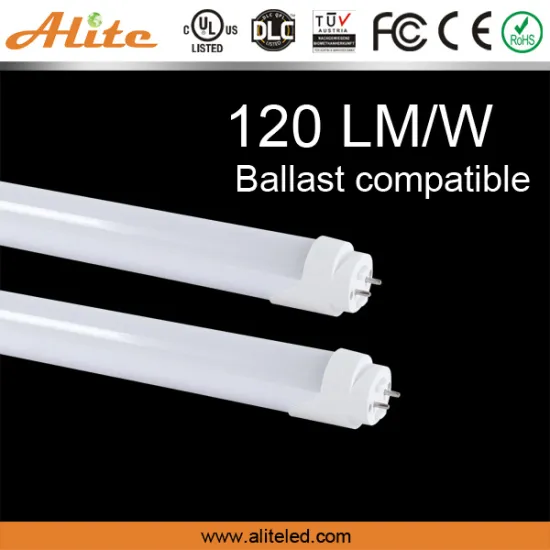 UL DLC listed 4ft t8 led tube 18w ballast by pass