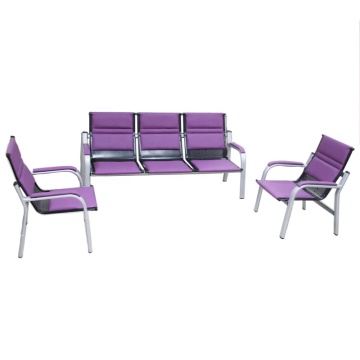 2020 Sofa Sofa Tradisional Hot Sofa Kulit Artistik Set dengan Desain Logam HF-053