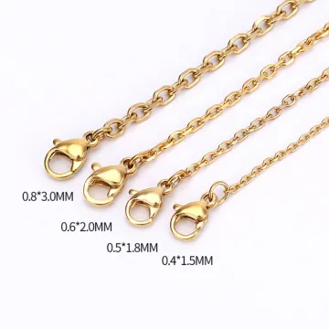 Stainless Steel Metal Chain 18K Gold Clavicle Necklace DIY Jewelry Accessory