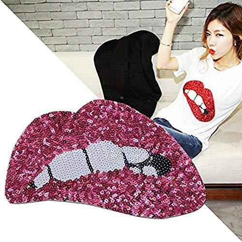 Miệng Patch Lip Sequins Patches thêu