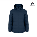 Jaqueta de inverno com capuz ajustável e isolamento Box Baffle