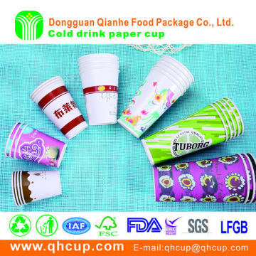 2014 new desing waxed ice cream paper cup with lid
