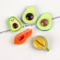 10Pcs Resin Cute Avocado Papaya Durian Flat back Cabochons Simulation Fruits DIY Scrapbooking For Phone Hair Clip Accessories