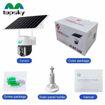 Hot Sale 4G Solar Camera with High Speaker, PTZ, Outdoor CCTV Surveillance with Full Color Night Vision