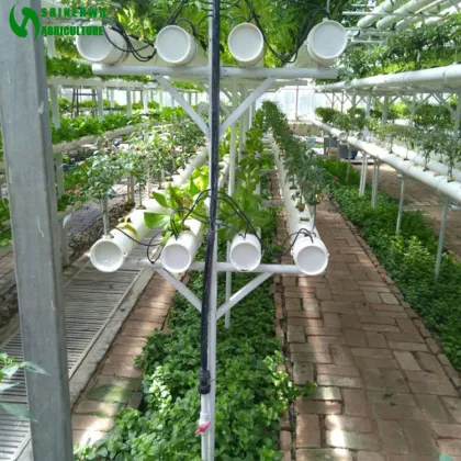 Vertical NFT PVC Pipe Commercial Hydroponics Greenhouse