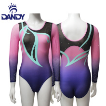 Dandy Customized Tanzwettbewerb Langarm Gymnastic Trikots