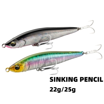 95mm 22g/105mm 25g Hard Artificial Swim Bait Stickbait Pencil Fishing Lure for Long Casting and Wobble Action