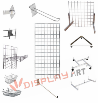 USA Metal Wire Gridwall Panels Display Shelves