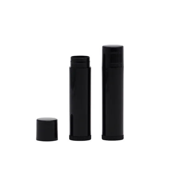 Black Lip Balm Tube 5g Cosmetic Plastic Tube