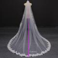 New Neat Glitter Sequined Partial Lace Edge 3 M Wedding Veil with Comb White Ivory 300cm Long Bridal Veil Wedding Accessories