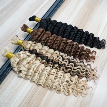 Natural Color 100 Grams Deep Wave Brazilian Remy Human Hair Bundles